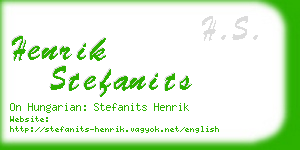 henrik stefanits business card